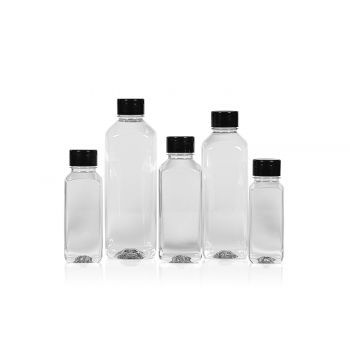 Gerecyclede Juice Square flessen PET Transparent
